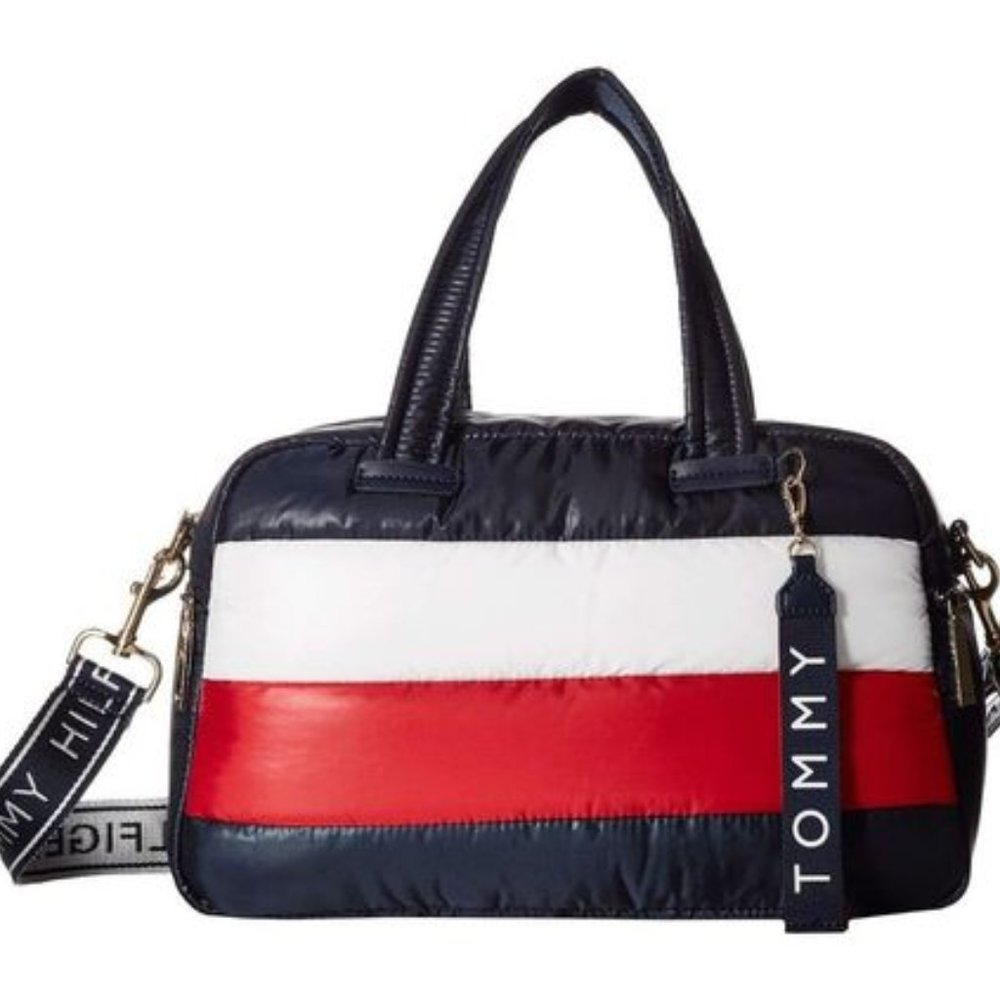 3 Stripe Puffer Satchel